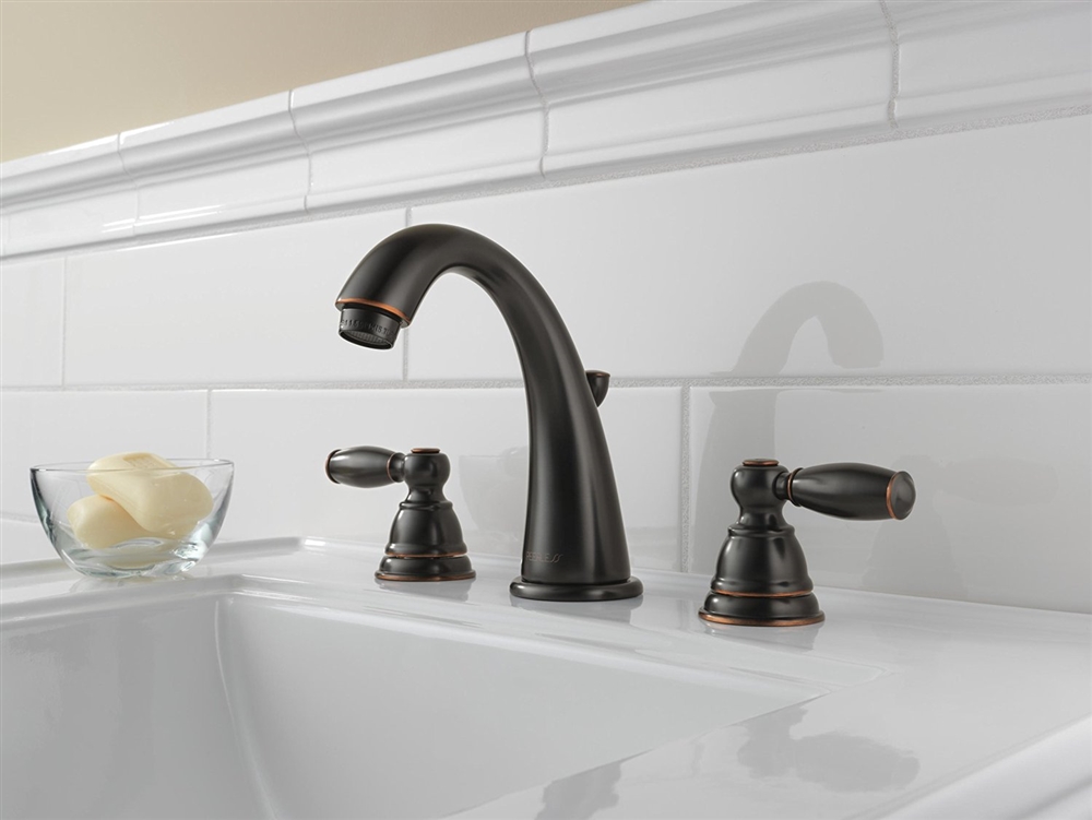 Fontana Quesnel Dual Handle Oil Rubbed Bronze Bathroom Sink Faucet